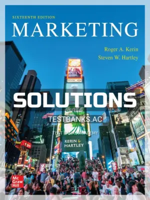 Solutions Manual for Marketing 16th Edition by Kerin