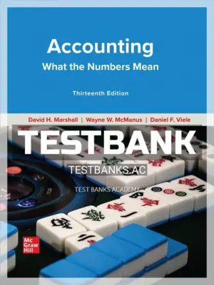 Test Bank for Accounting What the Numbers Mean 13th Edition by Marshall