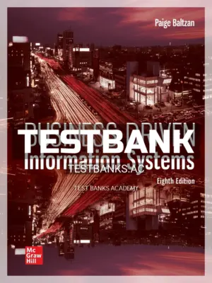Test Bank for Business Driven Information Systems 8th Edition by Baltzan
