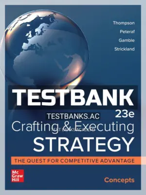 Test Bank for Crafting and Executing Strategy Concepts 23rd Edition by Thompson