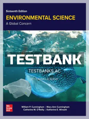 Test Bank for Environmental Science 16th Edition by Cunningham