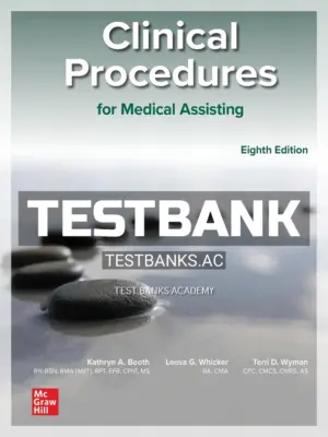 Test Bank for Medical Assisting 8th Edition by Booth