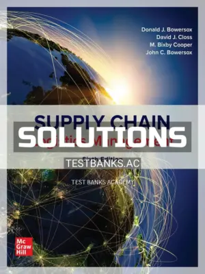 Solutions Manual for Supply Chain Logistics Management 6th Edition by Bowersox