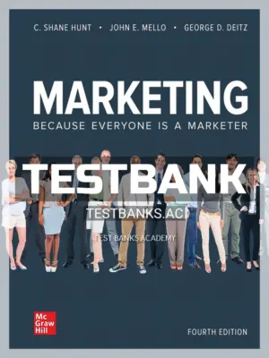 Test Bank for Marketing 4th Edition by Hunt