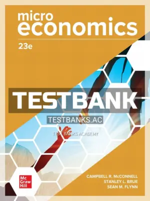 Test Bank for Microeconomics 23rd Edition by McConnell