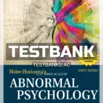 Test Bank for Nolen Hoeksema's Abnormal Psychology 9th Edition by Jennings