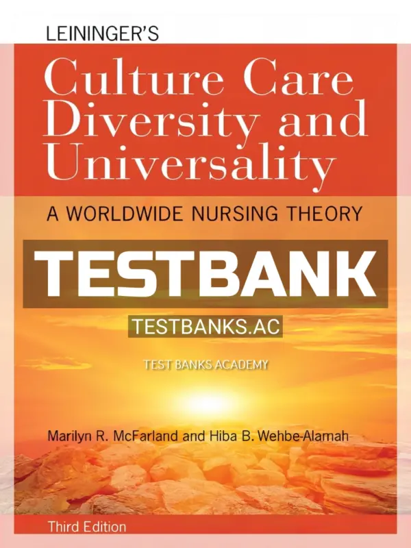 Test Bank for Leiningers Culture Care Diversity and Universality 3rd Edition by McFarland