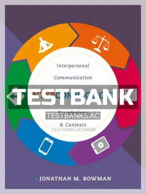 Test Bank for Interconnections Interpersonal Communication Foundations and Contexts 1st Edition by Bowman