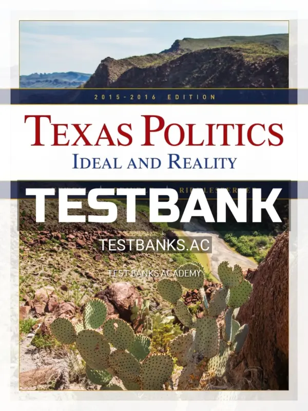 Test Bank for Texas Politics 2015 2016 13th Edition by Newell