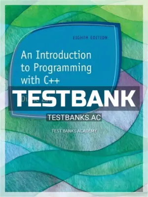 Test Bank for Introduction to Programming with C++ 4th Edition by Diane Zak