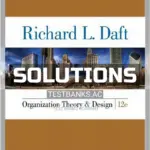 Solutions Manual for Organization Theory and Design 12th Edition by Daft