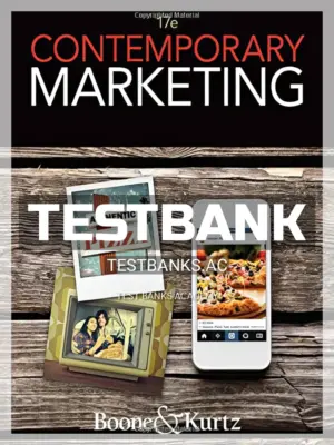 Test Bank for Contemporary Marketing 17th Edition by Boone