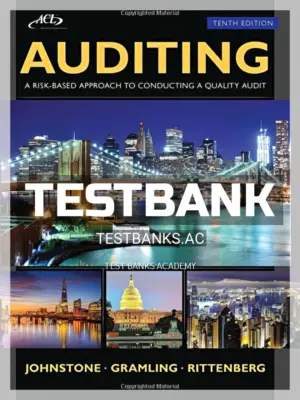 Test Bank for Auditing A Risk Based-Approach to Conducting a Quality Audit 10th Edition by Johnstone