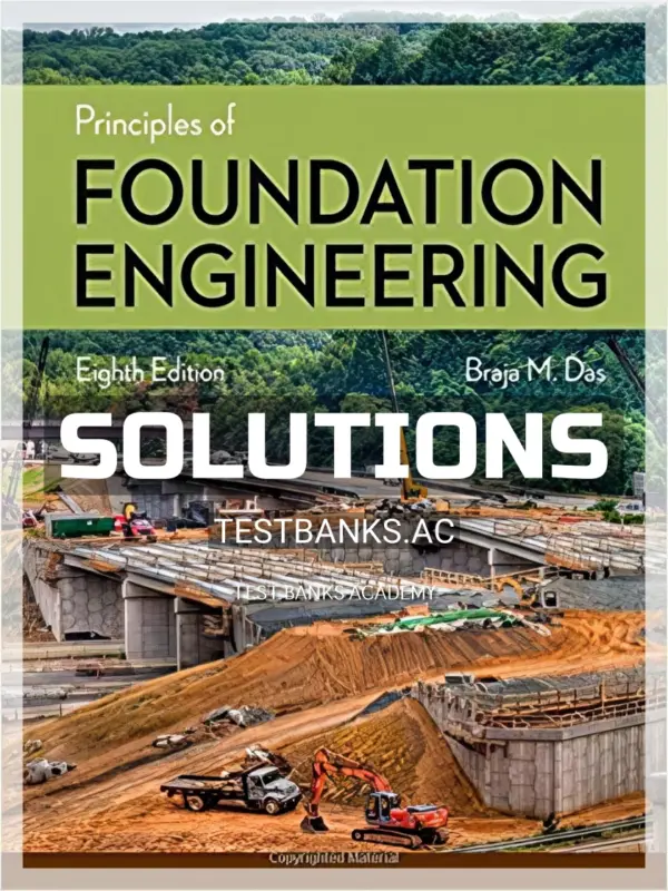 Solutions Manual for Principles of Foundation Engineering 8th Edition by Das