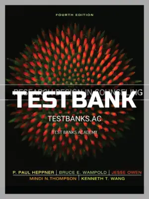 Test Bank for Research Design in Counseling 4th Edition by Heppner