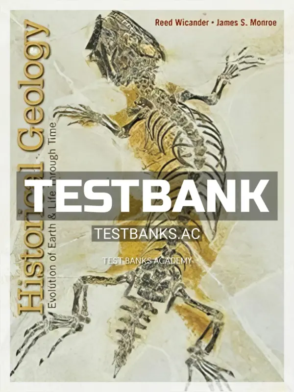 Test Bank for Historical Geology 8th Edition by Wicander