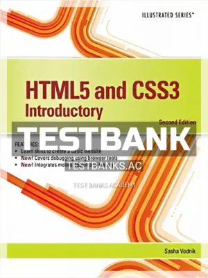 Test Bank for HTML5 and CSS3 Illustrated Introductory 2nd Edition by Vodnik