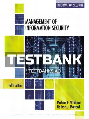 Test Bank for Management of Information Security 5th Edition by Whitman
