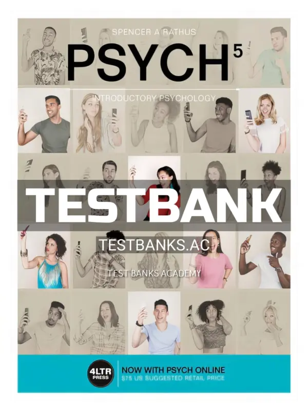 Test Bank for PSYCH 5 Introductory Psychology 5th Edition by Rathus