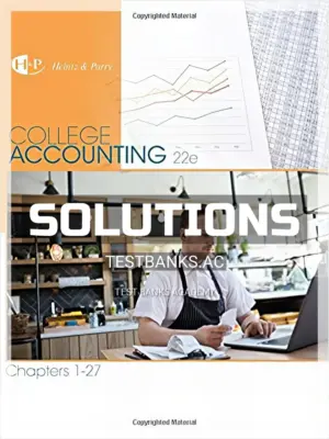 Solutions Manual for College Accounting Chapters 1 27 22nd Edition by Heintz