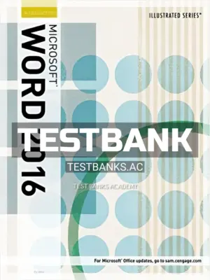 Test Bank for Illustrated Microsoft Office 365 and Word 2016 Introductory 1st Edition by Duffy