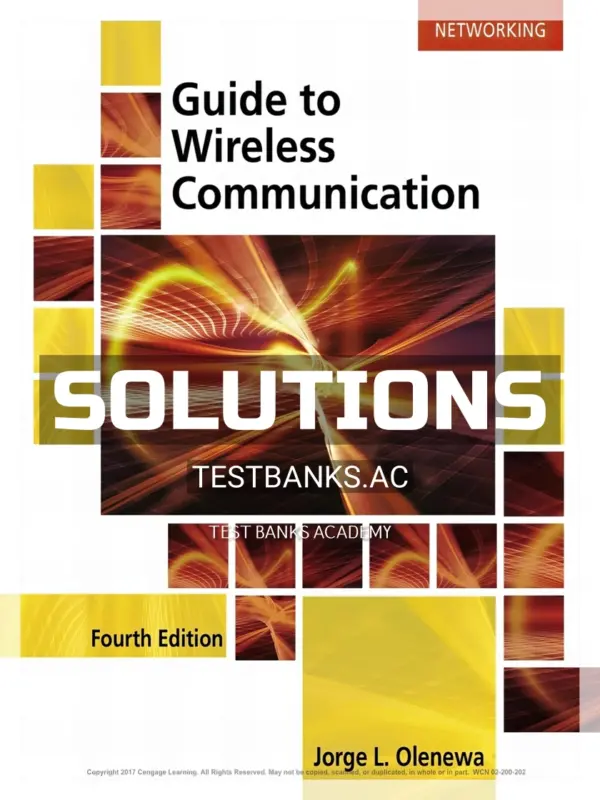 Solutions Manual for Guide to Wireless Communications 4th Edition by Olenewa