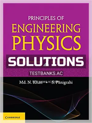 Solutions Manual for Principles of Engineering Physics 2 1st Edition by Khan