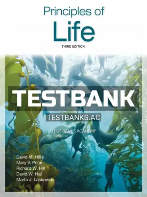 Test Bank for Principles of Life 3rd Edition by Hillis