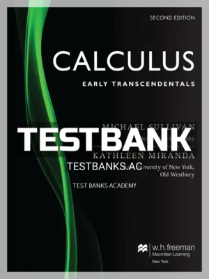 Test Bank for Calculus Early Transcendentals 2nd Edition by Sullivan