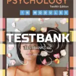 Test Bank for Psychology in Modules 12th Edition by Myers