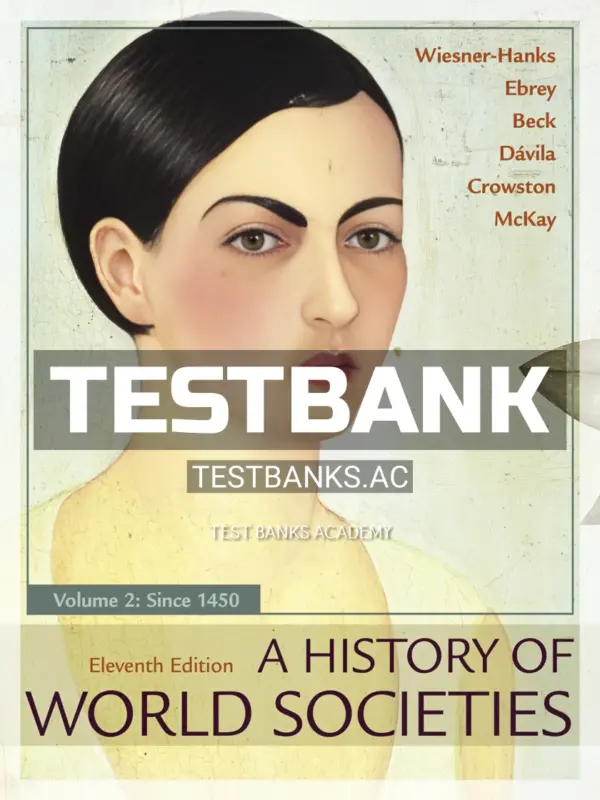 Test Bank for History of World Societies Volume 2 11th Edition by Wiesner Hanks