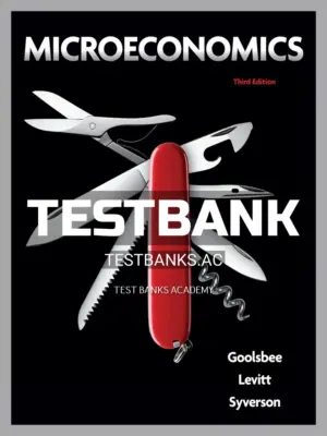 Test Bank for Microeconomics 3rd Edition by Goolsbee