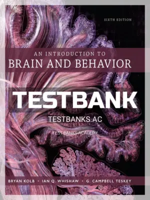 Test Bank for Introduction to Brain and Behavior 6th Edition by Kolb