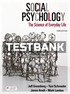 Test Bank for Social Psychology 3rd Edition by Greenberg