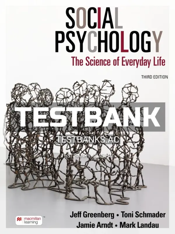 Test Bank for Social Psychology 3rd Edition by Greenberg