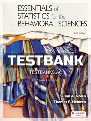 Test Bank for Essentials of Statistics for the Behavioral Sciences 5th Edition by Nolan