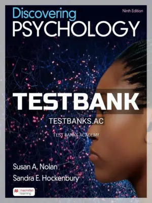 Test Bank for Discovering Psychology 9th Edition by Nolan