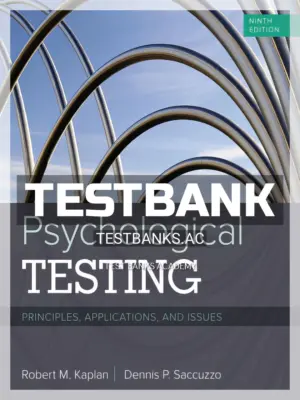 Test Bank for Psychological Testing 9th Edition by Kaplan