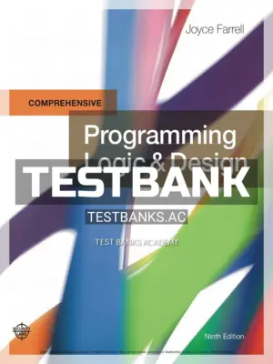Test Bank for Programming Logic & Design Comprehensive 9th Edition by Farrell