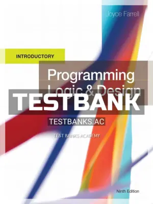 Test Bank for Programming Logic and Design Introductory 9th Edition by Farrell