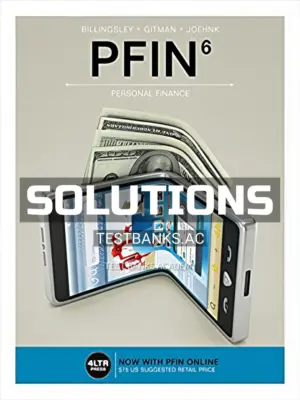 Solutions Manual for PFIN 6th Edition by Billingsley