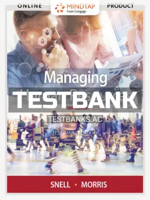 Test Bank for Managing Human Resources 18th Edition by Snell