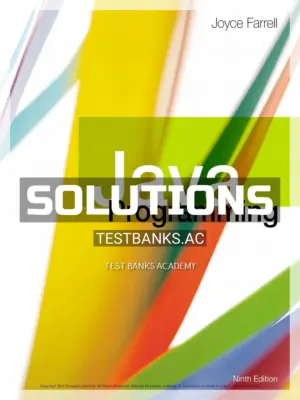 Solutions Manual for Java Programming 9th Edition by Farrell