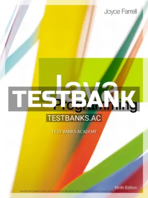 Test Bank for Java Programming 9th Edition by Farrell
