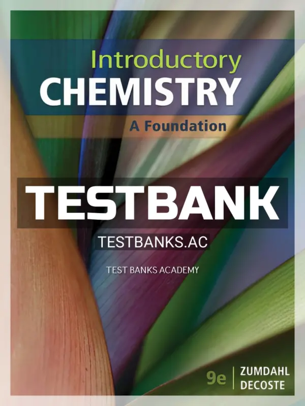 Test Bank for Introductory Chemistry 9th Edition by Zumdahl