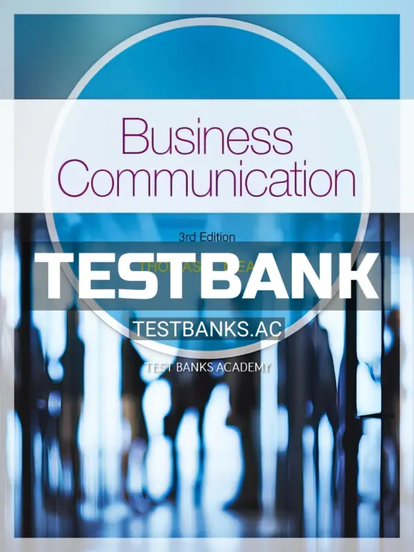 Test Bank for Business Communication 3rd Edition by Means