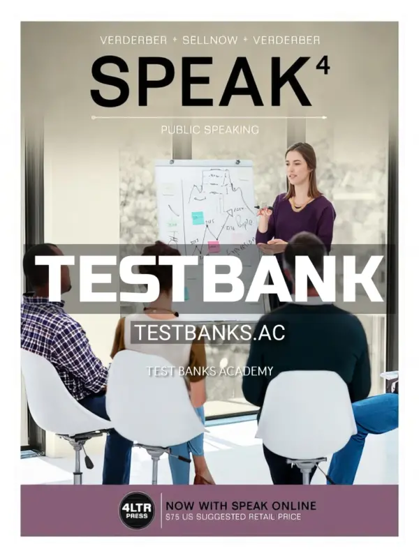 Test Bank for SPEAK 4th Edition by Verderber