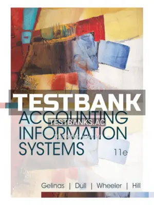 Test Bank for Accounting Information Systems 11th Edition by Gelinas