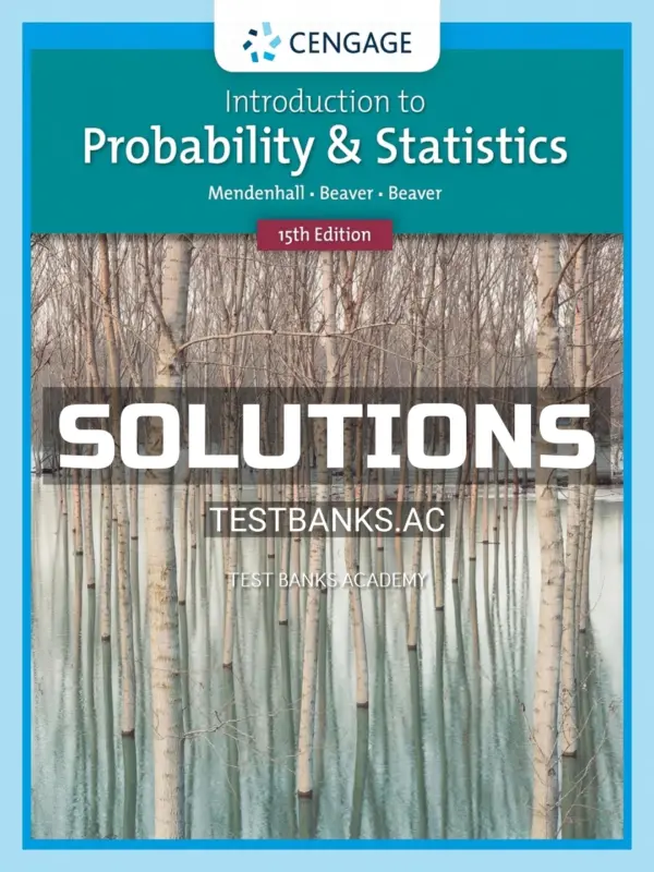 Solutions Manual for Introduction to Probability and Statistics 15th Edition by Mendenhall