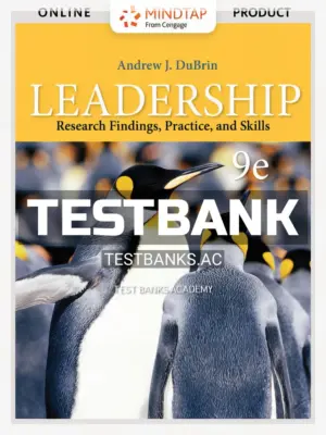 Test Bank for Leadership 9th Edition by DuBrin
